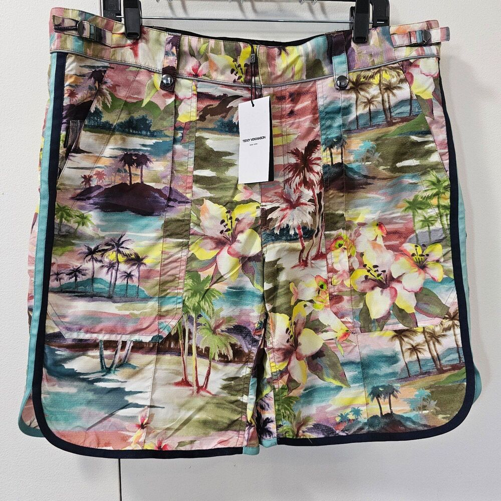 Teddy Vonranson Palm Trees Swim Shorts Trunks Men's Size 36 Msrp $345